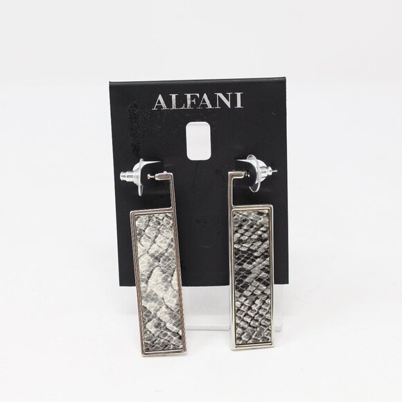 Alfani Silver-Tone Faux-Leather Inlay‎ Silver - Picture 1 of 4